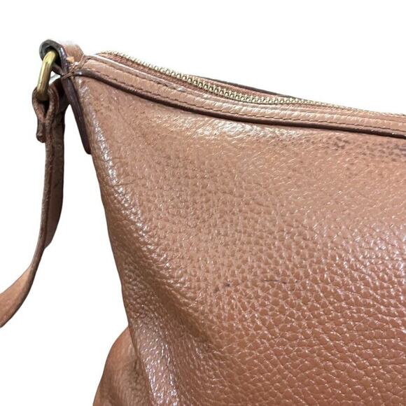 Fossil Elise Brown Pebble Leather Womens Crossbody Shoulder Bag Purse Handbag - Picture 7 of 16